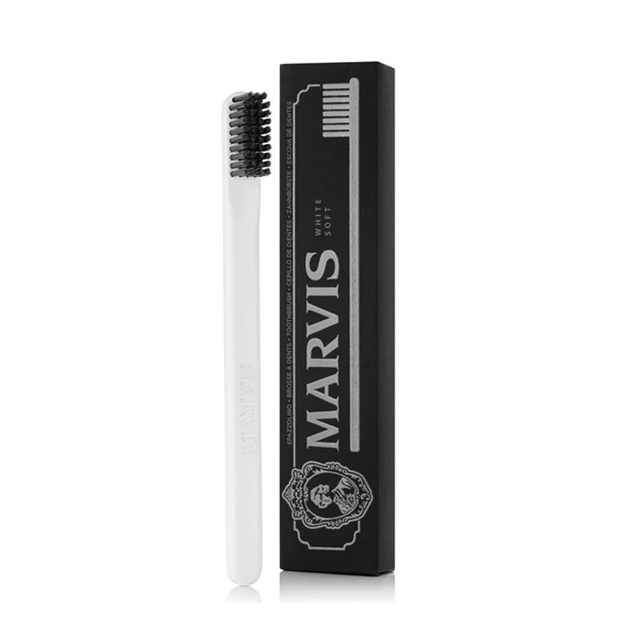 Bàn chải đánh răng Marvis 4 Bàn chải đánh răng Marvis màu trắng